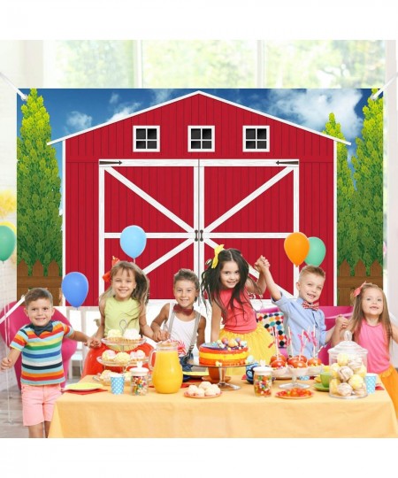 Barn Door Backdrop Barn Door Props Party Accessory Farm Animals Theme Party Decorations Background for Themed Birthday Baby S...