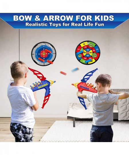 2 Pack Bow and Arrow Toys for Age 3 4 5 6 7 8 Years Old Kids Boys Girls Archery Set Included 2 Bows 2 Shooting Targets 40 Foa...