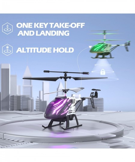 DE23 Remote Control Helicopter RC Helicopters with 7 Colors Light 2 Modular Battery for 24 Min Play Altitude Hold One Key tak...