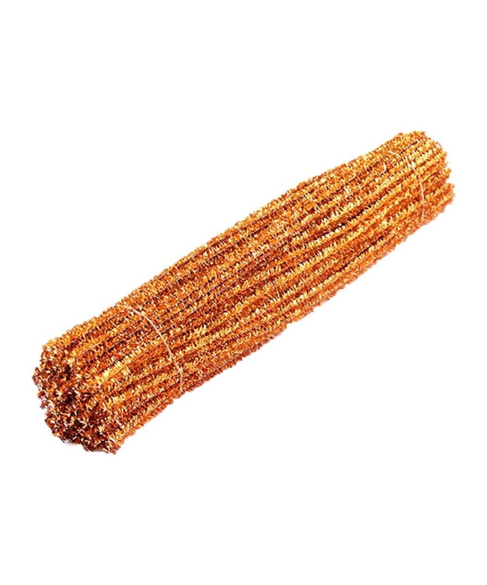 Orange Glitter Pipe Cleaners Tinsel Chenille Stems for DIY Crafts Arts Wedding Home Party Holiday Decoration Xmas Decorations...