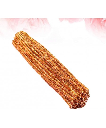 Orange Glitter Pipe Cleaners Tinsel Chenille Stems for DIY Crafts Arts Wedding Home Party Holiday Decoration Xmas Decorations...