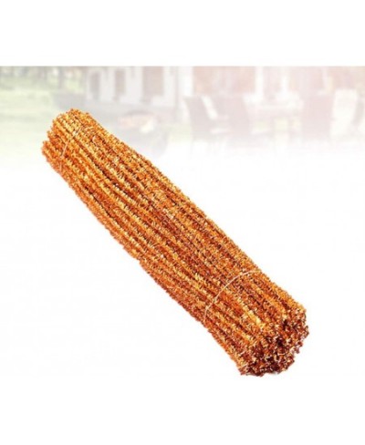 Orange Glitter Pipe Cleaners Tinsel Chenille Stems for DIY Crafts Arts Wedding Home Party Holiday Decoration Xmas Decorations...