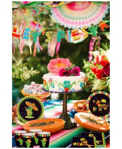 45 PCS Mexican Themed Party Plates and Napkins Sets Lets Fiesta Banner Fiesta Party Supplies Fiesta Party Decoration Mexican ...