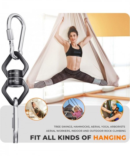 Swing Swivel Safety Rotational Device Hanging Accessory 30KN 360° Rotational Device for Web Tree Swing Rock Climbing Hanging ...