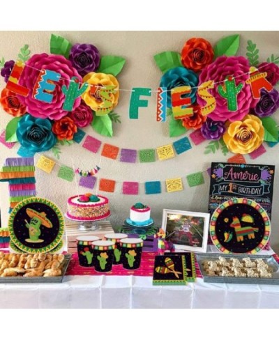 45 PCS Mexican Themed Party Plates and Napkins Sets Lets Fiesta Banner Fiesta Party Supplies Fiesta Party Decoration Mexican ...