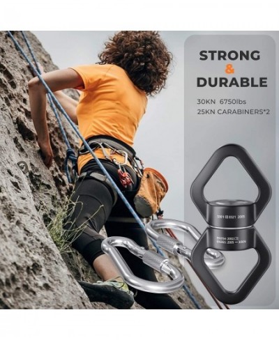 Swing Swivel Safety Rotational Device Hanging Accessory 30KN 360° Rotational Device for Web Tree Swing Rock Climbing Hanging ...