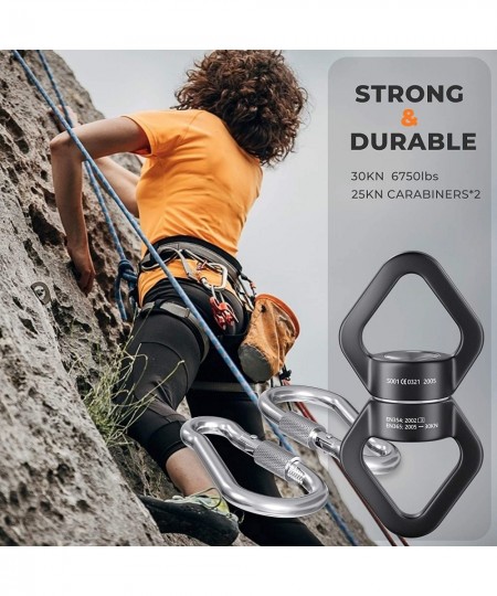 Swing Swivel Safety Rotational Device Hanging Accessory 30KN 360° Rotational Device for Web Tree Swing Rock Climbing Hanging ...