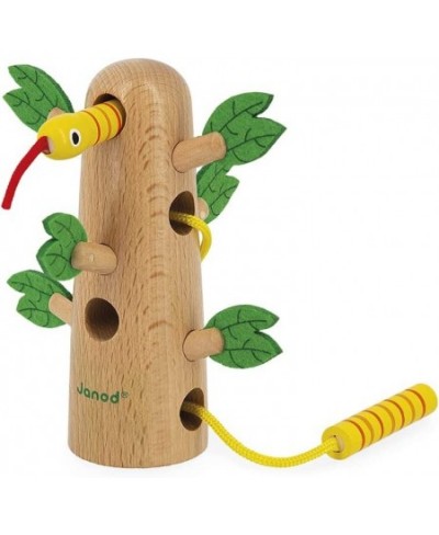 Tropik Lace-Up Tropical Tree - Wooden Early-Learning Toy - Educational Toy: Fine Motor and Concentration Skills - Water-Based...