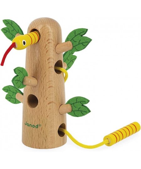 Tropik Lace-Up Tropical Tree - Wooden Early-Learning Toy - Educational Toy: Fine Motor and Concentration Skills - Water-Based...