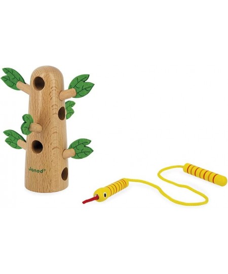 Tropik Lace-Up Tropical Tree - Wooden Early-Learning Toy - Educational Toy: Fine Motor and Concentration Skills - Water-Based...