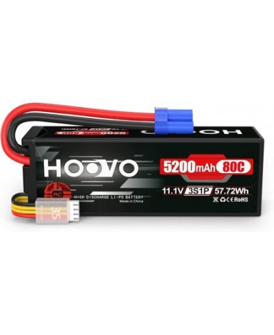 3S 11.1V Lipo Battery 5200mAh 80C Hard Case Battery with EC5 Connector for RC Car Boat Truck Heli Airplane UAV Drone FPV Raci...