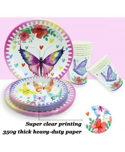 Butterfly Party Supplies Serves16 - Butterfly Plates Napkins Cups and Cutlery Butterfly Birthday Party Decorations Butterfly ...