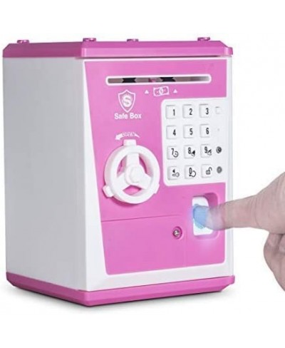 Electronic Piggy Bank to Teach Savings ATM Savings Bank Kids Safe Box Great Cool Stuff Gift for Boys and Girls (Pink/White) $...