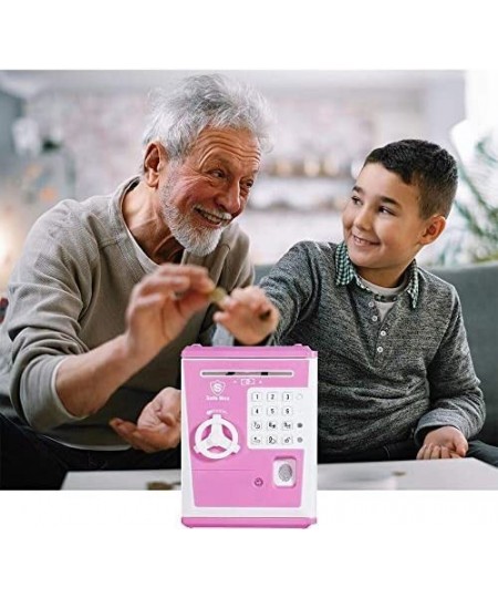 Electronic Piggy Bank to Teach Savings ATM Savings Bank Kids Safe Box Great Cool Stuff Gift for Boys and Girls (Pink/White) $...