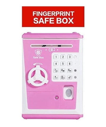 Electronic Piggy Bank to Teach Savings ATM Savings Bank Kids Safe Box Great Cool Stuff Gift for Boys and Girls (Pink/White) $...