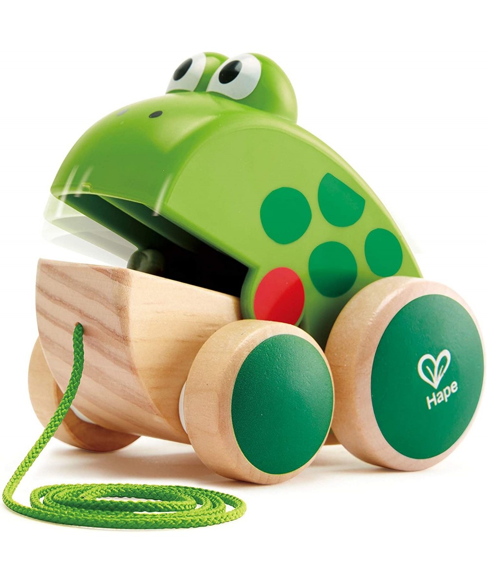 Frog Pull-Along Wooden Frog Fly Eating Pull Toddler Toy Bright Colours $19.87 - Early Development & Activity Toys