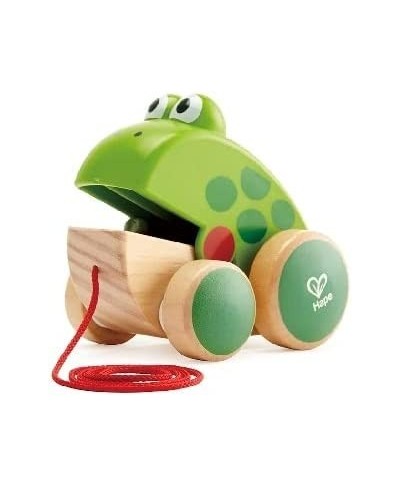 Frog Pull-Along Wooden Frog Fly Eating Pull Toddler Toy Bright Colours $19.87 - Early Development & Activity Toys