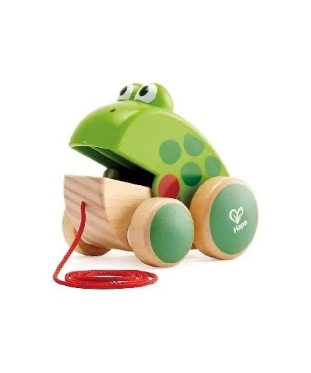 Frog Pull-Along Wooden Frog Fly Eating Pull Toddler Toy Bright Colours $19.87 - Early Development & Activity Toys