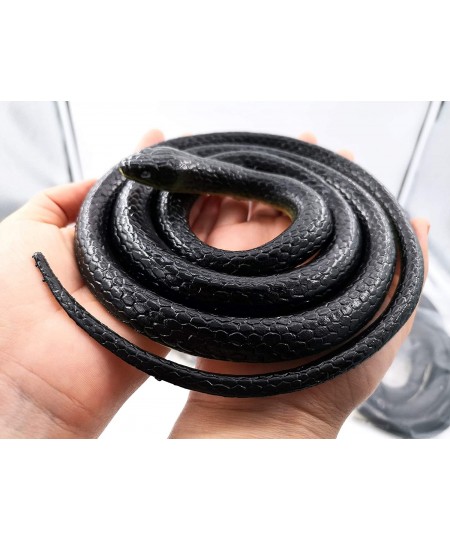 Realistic Fake Snake 47 Inch Soft Rubber Mamba Snakes Toys Garden Props Funny Halloween Prank Decorations $17.27 - Gags & Pra...