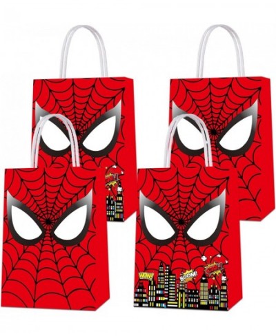 16 PCS Spider Web Party Gift Bags for Spider Theme Party Supplies Super Hero Party Favor Bags for Kids Birthday Party Decorat...