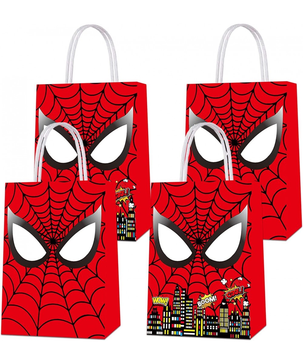 16 PCS Spider Web Party Gift Bags for Spider Theme Party Supplies Super Hero Party Favor Bags for Kids Birthday Party Decorat...