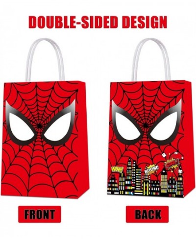 16 PCS Spider Web Party Gift Bags for Spider Theme Party Supplies Super Hero Party Favor Bags for Kids Birthday Party Decorat...