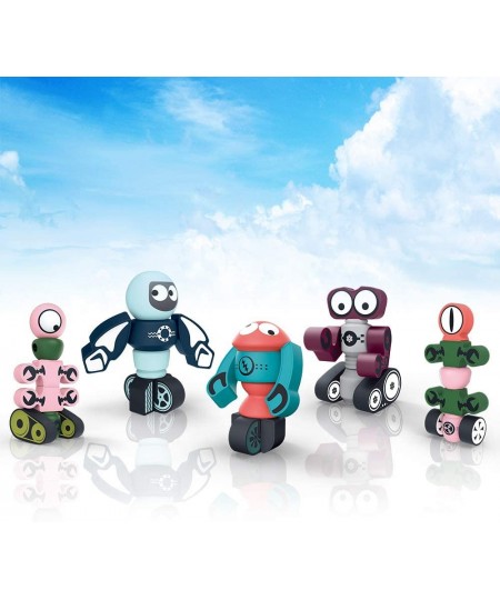 35PCS Magnetic Building Blocks Set Magnetic Robot Toys for Kids with Storage Box DIY Stacking Robots Building Toy STEM Educat...