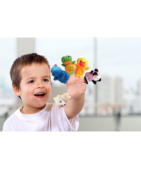 Sensei Play ‘n’ Learn Finger Family Puppets - People & Animals - 16 pcs - Finger Puppets Zoo Animals & Family Puppets For Kid...