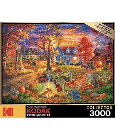 Autumn Village by Artist Abraham Hunter 3000 Piece Kodak Premium Jigsaw Puzzle $45.11 - Jigsaw Puzzles