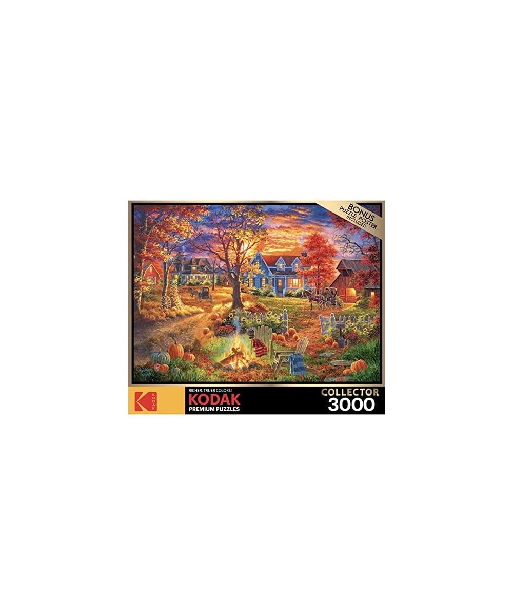 Autumn Village by Artist Abraham Hunter 3000 Piece Kodak Premium Jigsaw Puzzle $45.11 - Jigsaw Puzzles