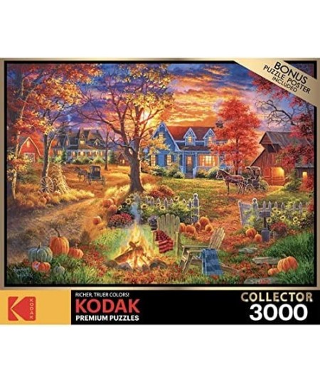 Autumn Village by Artist Abraham Hunter 3000 Piece Kodak Premium Jigsaw Puzzle $45.11 - Jigsaw Puzzles