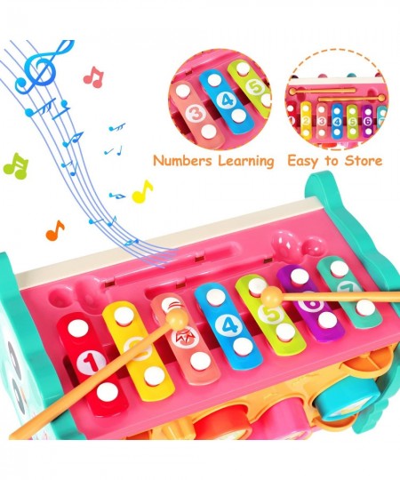 8 in 1 Toddler Activity Cube Educational Hammering Toys Sensory Fishing Games Xylophone Shape Sorter Busy Toy Baby Montessori...