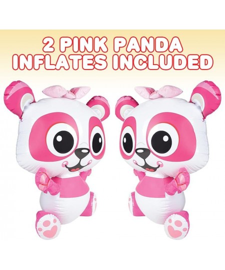 Pink Panda Inflates Set of 2 Blow-Up Panda Inflates for Birthday Party Favors Party Decorations and Supplies Pool Party Float...