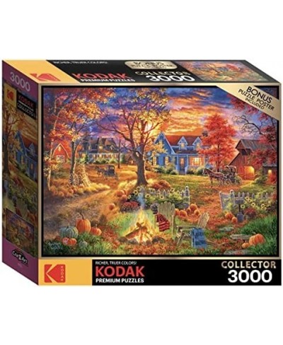 Autumn Village by Artist Abraham Hunter 3000 Piece Kodak Premium Jigsaw Puzzle $45.11 - Jigsaw Puzzles