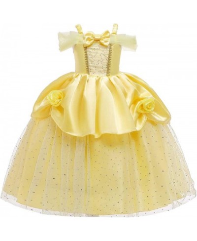 Girls Belle Costume Princess Birthday Christmas Party Halloween Beauty and The Beast Fancy Cosplay Dress w/Accessories $57.74...