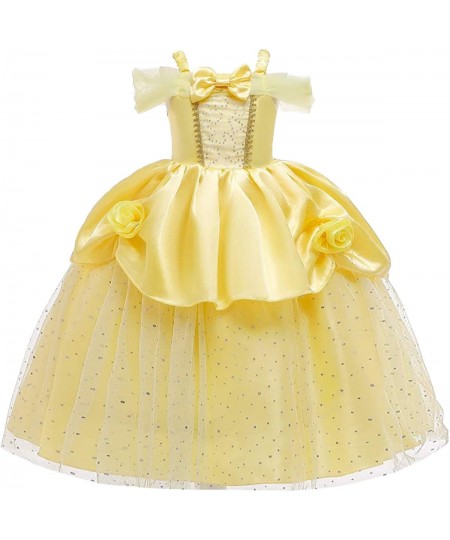 Girls Belle Costume Princess Birthday Christmas Party Halloween Beauty and The Beast Fancy Cosplay Dress w/Accessories $57.74...