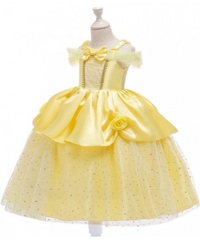 Girls Belle Costume Princess Birthday Christmas Party Halloween Beauty and The Beast Fancy Cosplay Dress w/Accessories $57.74...