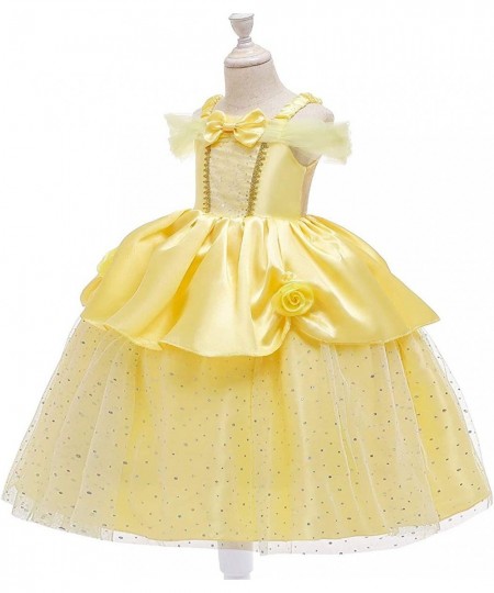 Girls Belle Costume Princess Birthday Christmas Party Halloween Beauty and The Beast Fancy Cosplay Dress w/Accessories $57.74...