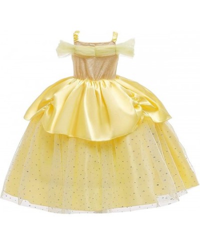 Girls Belle Costume Princess Birthday Christmas Party Halloween Beauty and The Beast Fancy Cosplay Dress w/Accessories $57.74...