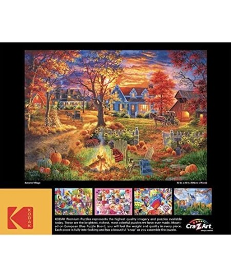 Autumn Village by Artist Abraham Hunter 3000 Piece Kodak Premium Jigsaw Puzzle $45.11 - Jigsaw Puzzles