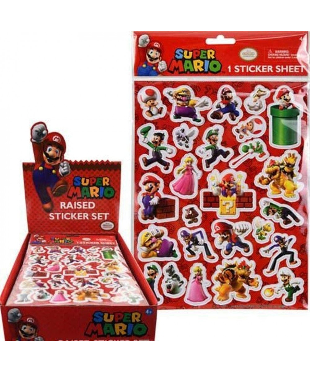 Sper Mario Brother Raised 3D Stickers Sheet x 2 Sheets $14.81 - Kids' Stickers