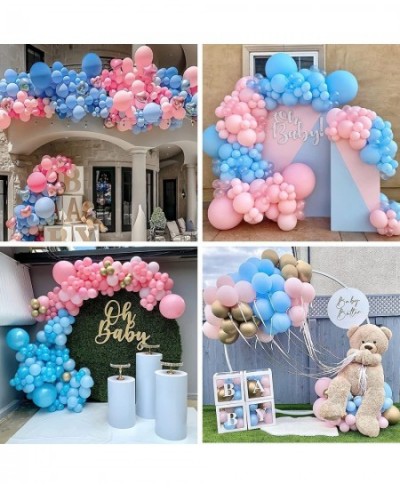 Blue Pink Balloons 100pcs 10 in Baby Blue Balloons Baby Pink Balloons White Balloons Pink and Blue Balloons for Gender Reveal...