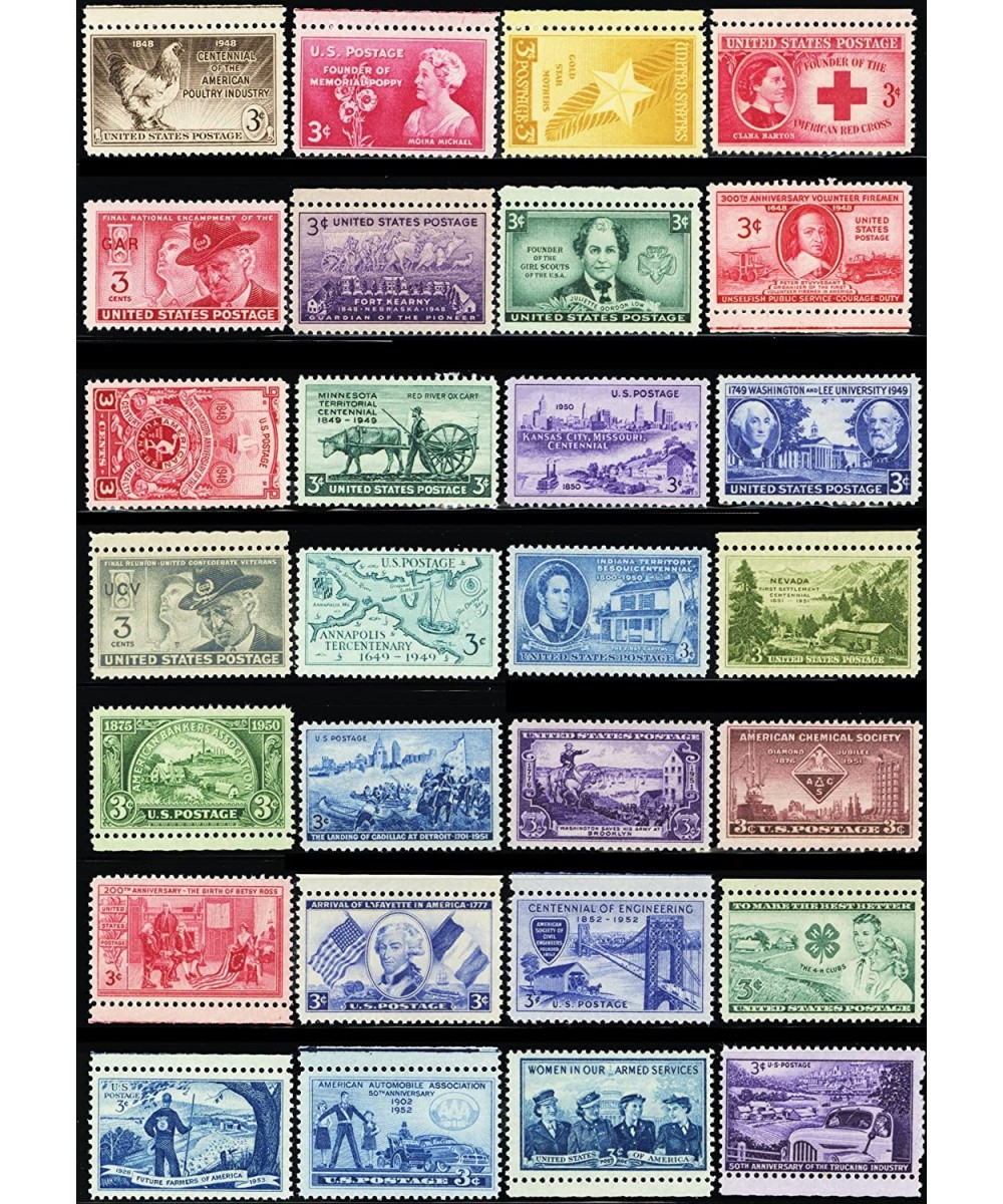 PACK 1-50 Different Mint Vintage Collectible 3 Cent U.S. Postage Stamps All Over 60 Years Old $15.78 - Collectible Postage St...