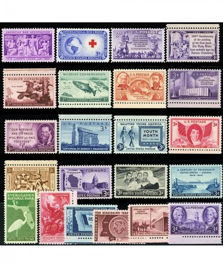 PACK 1-50 Different Mint Vintage Collectible 3 Cent U.S. Postage Stamps All Over 60 Years Old $15.78 - Collectible Postage St...