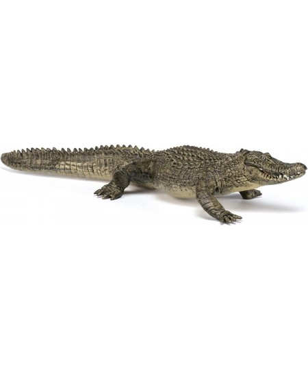 Hand-Painted - Figurine -Wild Animal Kingdom - Alligator -50254 -Collectible - for Children - Suitable for Boys and Girls- fr...