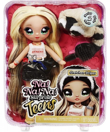 Na Na Na Surprise Teens 11" Fashion Doll Gretchen Stripes Soft Poseable Blonde Hair Cute Animal-inspired Raccoon Hat Outfit &...