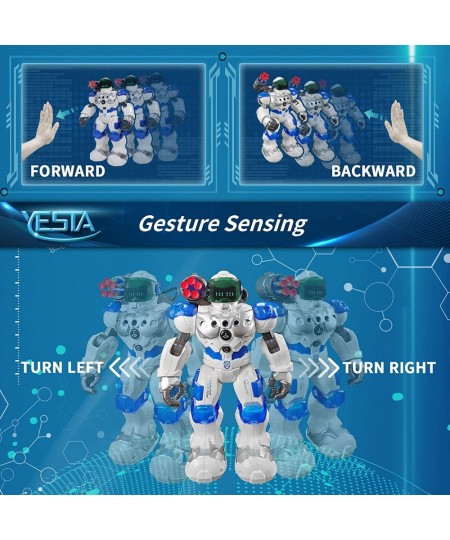 Large RC Smart Robot Toys for Kids Remote Control Singing Dancing and Battle Moonwalking Gesture Sensing Soft Darts Shooting ...