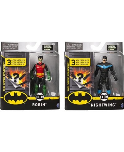 DC Comics Batman 4-Inch ROBIN and NIGHTWING Action Figures with 6 Mystery Accessories Kids Toys for Boys Aged 3 and up $30.38...