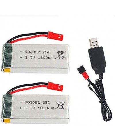 3.7V 1800mah Lipo Battery 25C JST Plug for RC Quadcopter Drone Battery 2 Pack with USB Charger $40.85 - Hobby Remote & App Co...