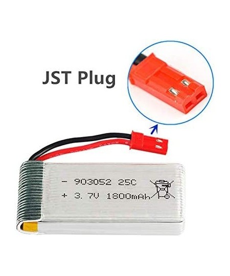 3.7V 1800mah Lipo Battery 25C JST Plug for RC Quadcopter Drone Battery 2 Pack with USB Charger $40.85 - Hobby Remote & App Co...